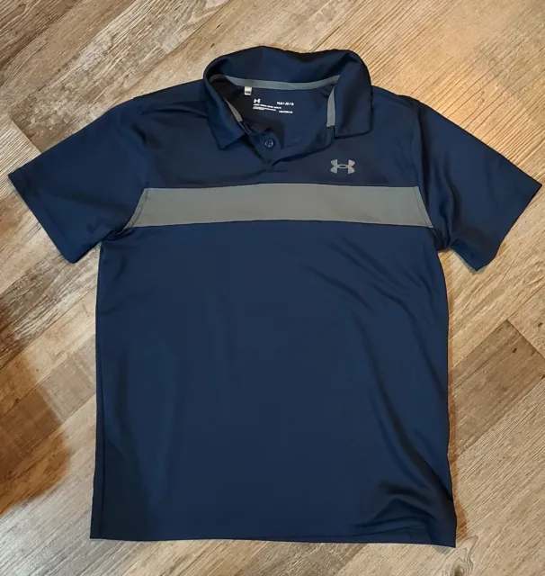 Under Armour Boys Polo Style Shirt Size LARGE YL VGUC