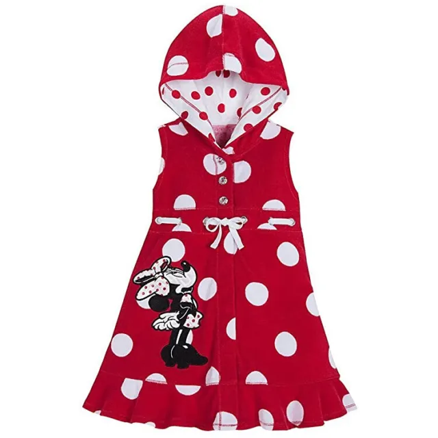 Disney Store Minnie Mouse Swimsuit Cover-Up Red Youth Size 4, 5/6, 7/8, 10 NWT