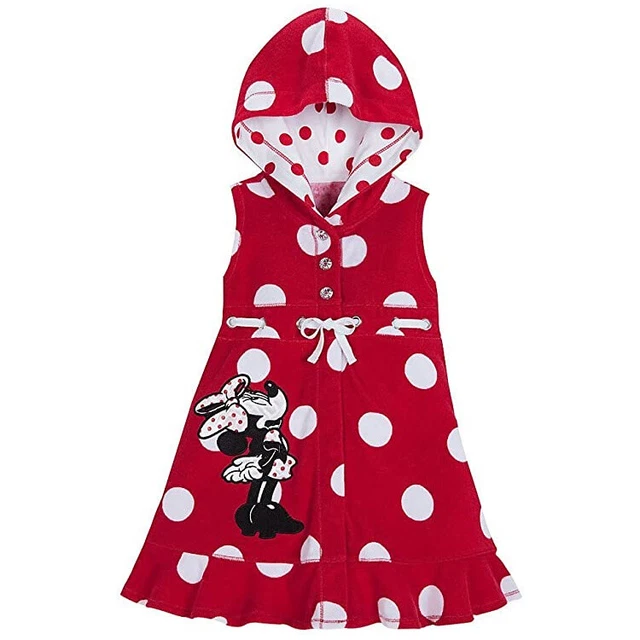 Disney Store Minnie Mouse Swimsuit Cover-Up Red Youth Size 4, 5/6, 7/8, 10 NWT