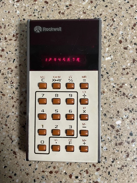 Vintage Rockwell Electronic Calculator Model 30R Works Math
