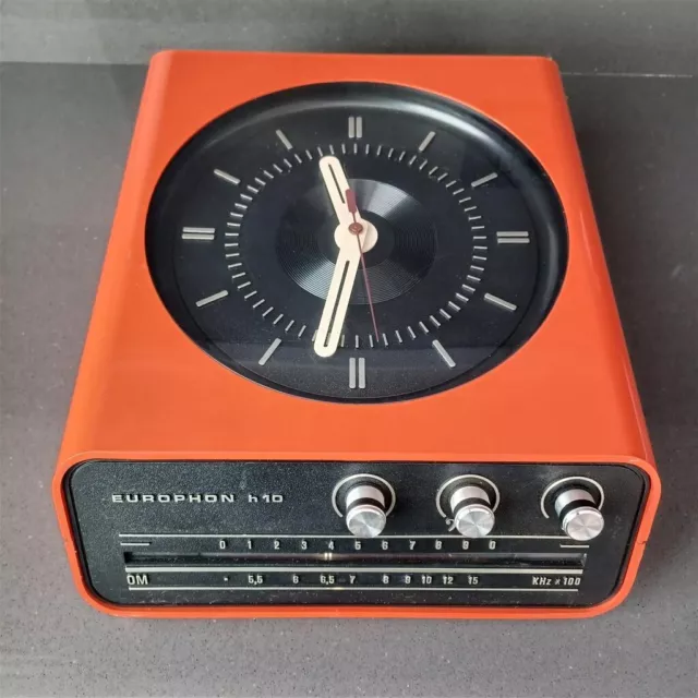 Radio Orologio Europhon H10 - designer Adriano Rampoldi (1969)