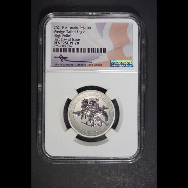 2021P Australia Wedge-Tailed Eagle 1oz Platinum NGC Reverse PR 70