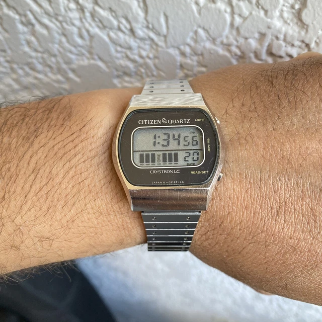 Citizen Crystron LC Watch 40-2073 Chronograph Digital Watch LCD Citizen Quartz Citizen Crystron LC Watch 40-2073 Chronograph Digital Watch LCD Citizen Quartz