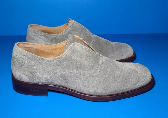 John Varvatos Star USA Men's Waverly Gray Suede Laceless Oxford Shoes Size 10 M 2