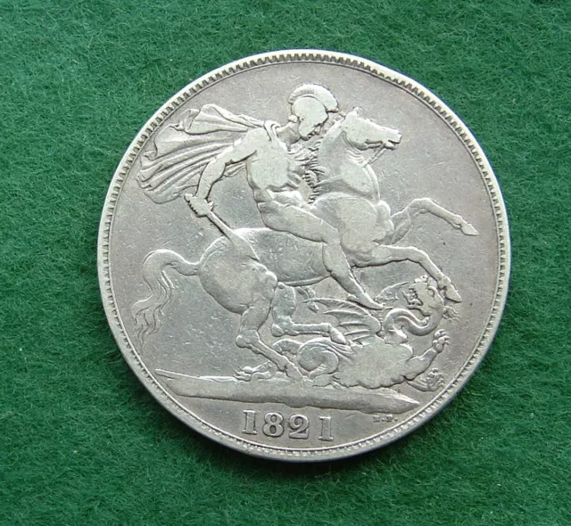 George Iiii Silver Crown 1821 Nvf