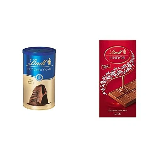 LINDT HOT CHOCOLATE, 300g & Lindor Milk Bar, 100g £9.99 PicClick UK