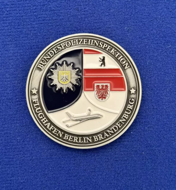 German Polizei Challenge Coin - Federal Police - Berlin Brandenburg Airport