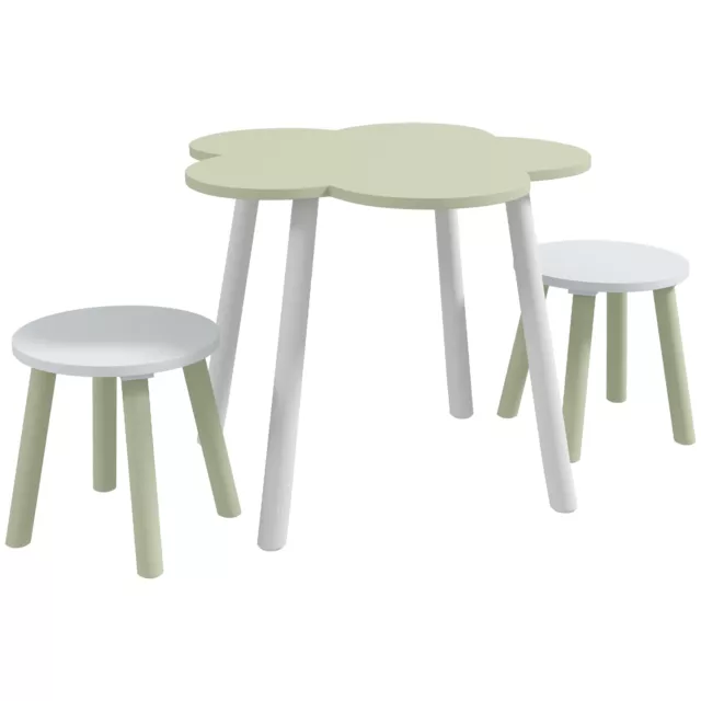 ZONEKIZ Set tavolo e sedia per bambini, design floreale, per età 2-5 anni - Giallo