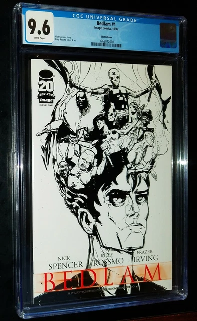 BEDLAM CGC #1 Sketch Cover Variant 2012 Image Comics CGC 9.6 NM+ White Pages