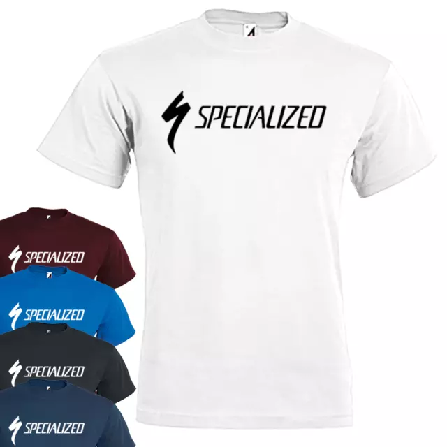 T shirt Uomo in cotone Specialized Maglietta estiva a manica corta con stampa