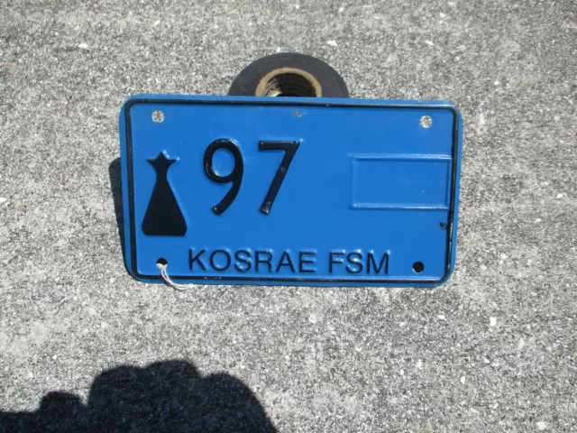 Federated States of Micronesia Kosrae motorcycle  license plate  #   97