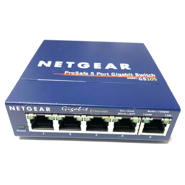 Netgear ProSafe Gigabit Ethernet Switch GS105 V4 5 Port GS105v4 / exkl. Netzteil