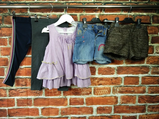 Girls Bundle Age 3-4 Zara Gap M&S Next Summer Top Leggings & Shorts Set 104Cm