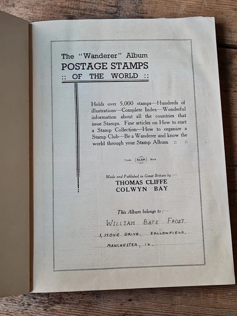 VINTAGE STAMP ALBUM COLLECTION WANDERER STAMP Album TATTY With Some Stamps 2