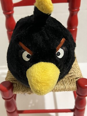 ANGRY BIRDS BLACK Bomb NO SOUND Plush 5" Commonwealth Stuffed Animal