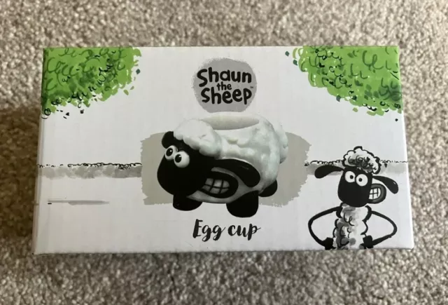 Rare Retired Issue Shaun The Sheep Egg Cup Wallace & Gromit New In Box