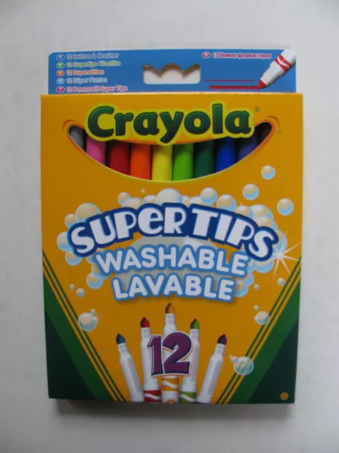 Crayola Markers Washable Felt Tip Pens Fine Line Colours Supertips Kids Fun BNIB