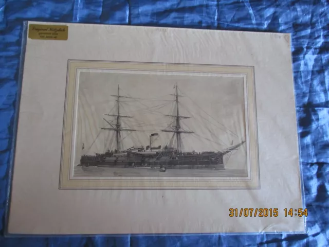 Holzstich von 1893 : Motiv : maritim / Marine / Seefahrt , Druck 09 , Dekoration