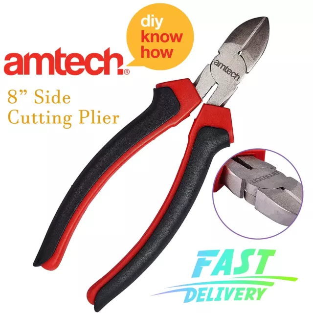 8" Side Cutters Cutting Pliers 200mm For Electric Craft Jewellery Making Tool