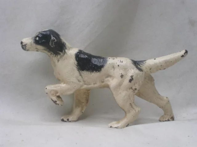 small cast iron dog figure English Setter Pointer sculpture paperweight Hubley ?