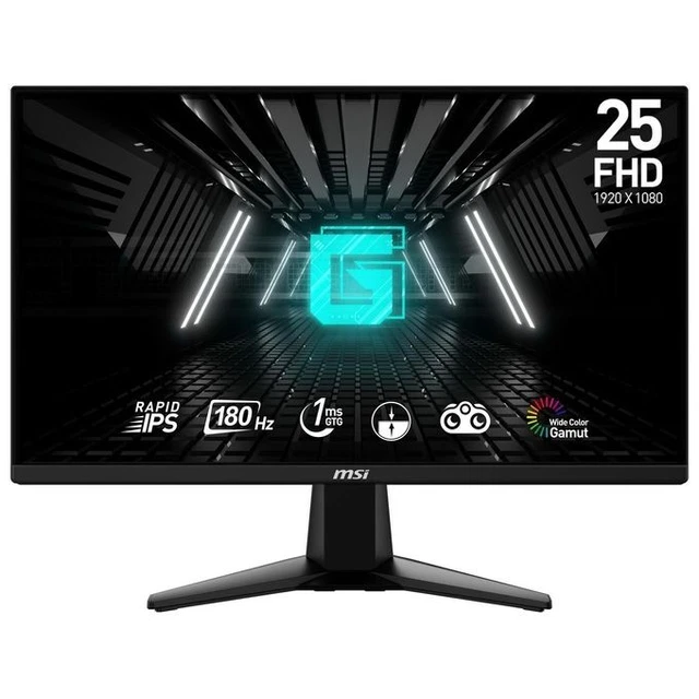 MSI 661395 MSI G255F Monitor Gaming 24,5'', 180 Hz, 1ms, Rapid IPS, FHD ...
