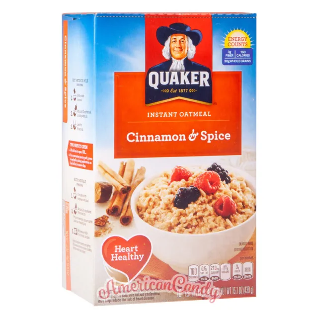 1x 350g Quaker Oatmeal Cinnamon & Spice USA (25,56€/kg)