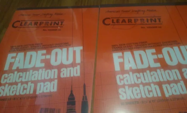 Clearprint 1000H 8x8 Grid 24x36 10 Sheet Pack