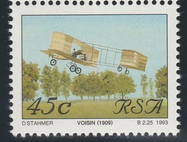 South Africa 1993 Aviation in SA, Voisin Biplane (1909) Mint A++