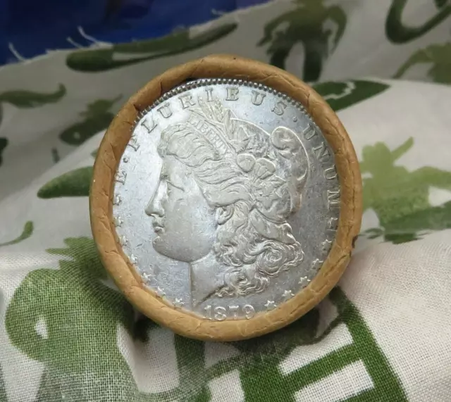 Roll of 10 Silver Morgan Dollars 1878 END / 1879 END 10 Coins SKU#L BY50