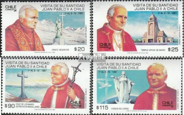 Chile 1173-1176 (complete.issue.) unmounted mint / never hinged 1987 Visit Pope