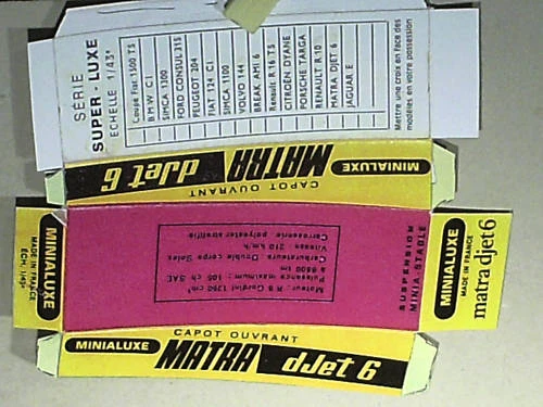 Replique Socle De Boite Matra Jet6  Minialuxe 1967
