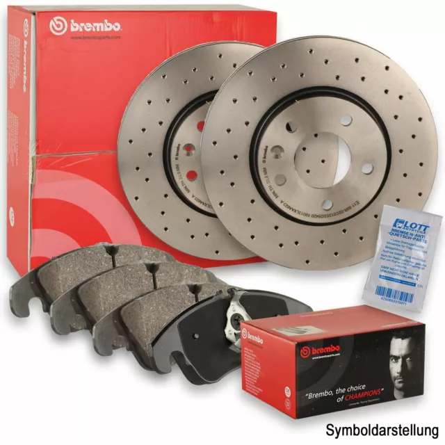 2x Brembo Sport Bremsscheibe Ø300mm + Beläge hinten passend für Audi A4 B8 Q5 8R