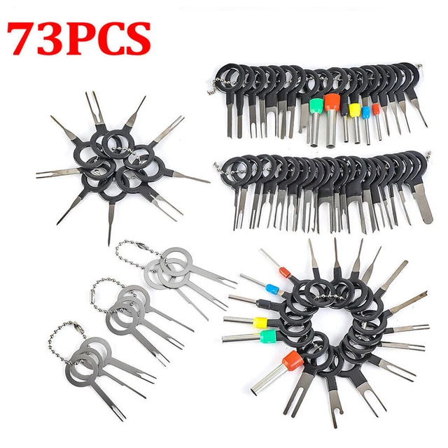 73 Pcs Wire Terminal Removal Tool Car Electrical Wiring Crimp Connector Pin Kit