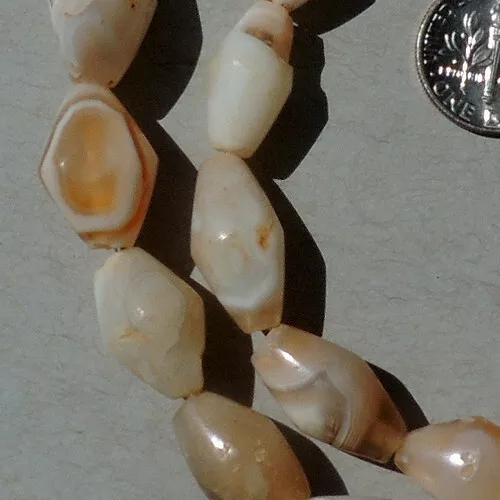 an 18.5 inch strand of ancient agate african stone beads mali #5039