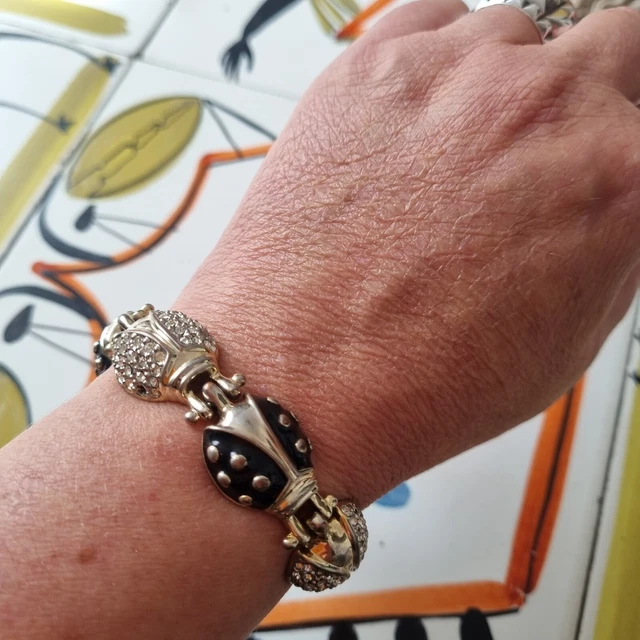 Bracelet Vintage Charles Jourdan 'Les 3 Grâces' - Sculpteur J. Snelling - Plaqué Or - 17-18 Cm