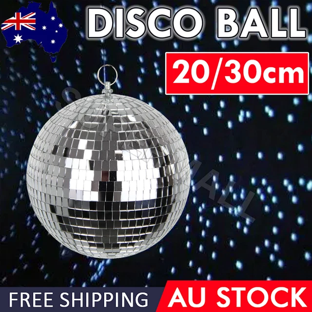 20/30cm Disco Mirror Ball DJ Light Silver Dance Party Stage Lighting OZ