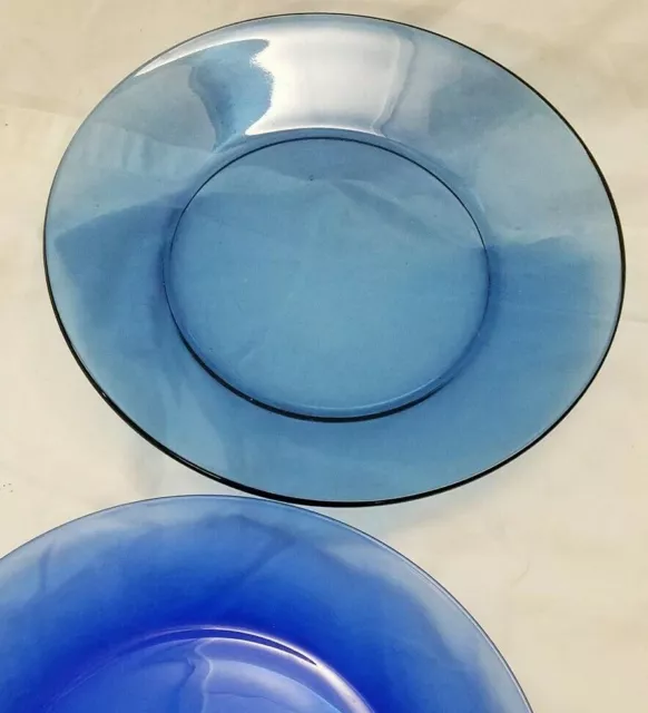 Vintage blueberry Blue Glass 10" Dinner Lunch Salad Plate