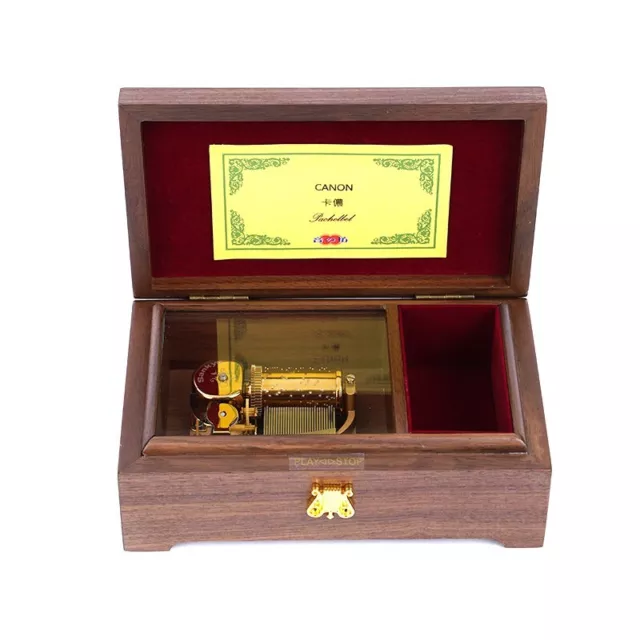 Wooden Music Box With Sankyo 30 Note Play Castle in the sky  Gift For Her