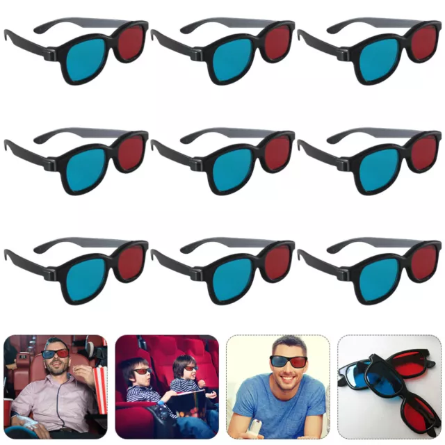 20pcs Red-Blue 3 for Movies & Games, Black Frame-KX