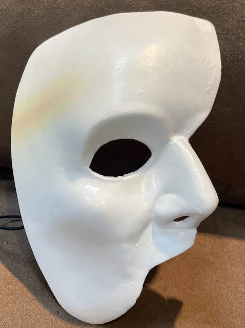 Phantom Of The Opera Half Face White Mardi Gras Adult Masquerade Costume Mask