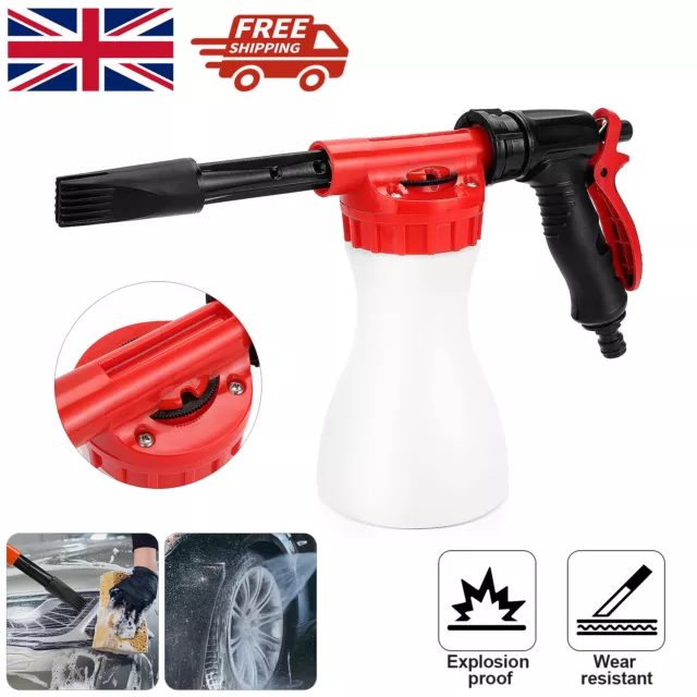 Snow Foam Car Wash Spray Gun Lance Uses Hose Pipe Multifunctional 900ml*Bottle