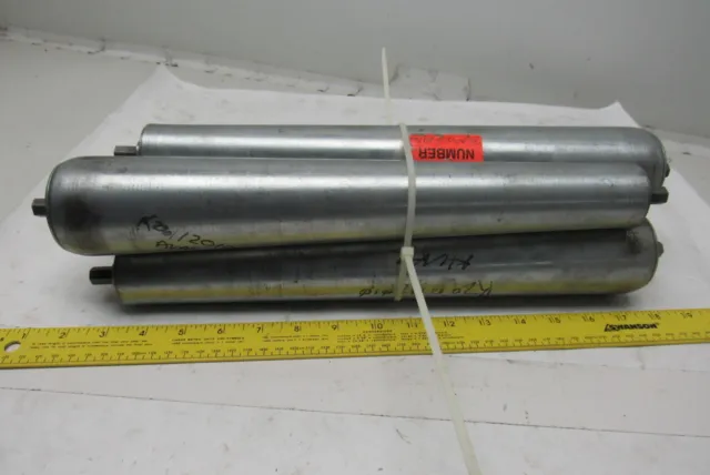 14-1/2" Face 1.69" x 2-1/2" Tapered Gravity Conveyor Roller Lot Of 4