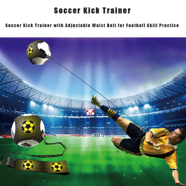Hands-Free Football Kick Trainer Adjustable Waist Belt Solo Soccer Trainer Belt 3