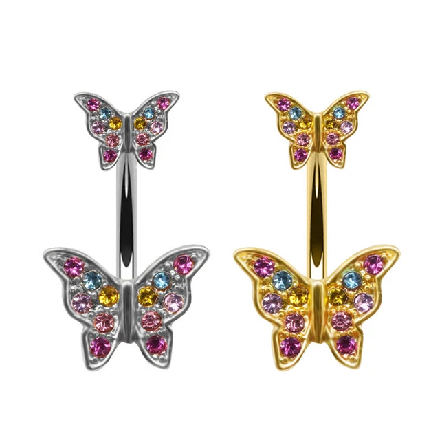 Anillos perforadores de ombligo de acero inoxidable anillo de ombligo para mujer y