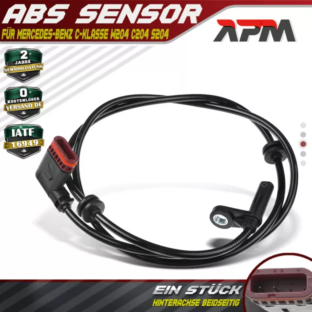 ABS Sensor Raddrehzahlfühler Hinten für Mercedes-Benz C-Klasse W204 C204 S204