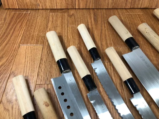 Danneggiato Lotto Di Giapponese Dello Chef Cucina Coltelli Hocho Set Da CA070 2