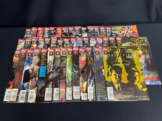 The X-Files (Topps 1995) Lot #0-41 (missing #10) Annuals #1,2 and more; 45 books