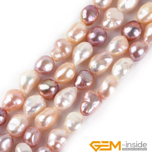 Natural Freshwater Pearls Gemstones Potato Nugget Loose Beads 15" 10-12x12-14mm