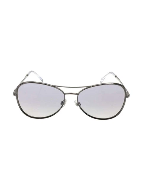 CHANEL #291 Sunglasses Teardrop silver gray Men's
