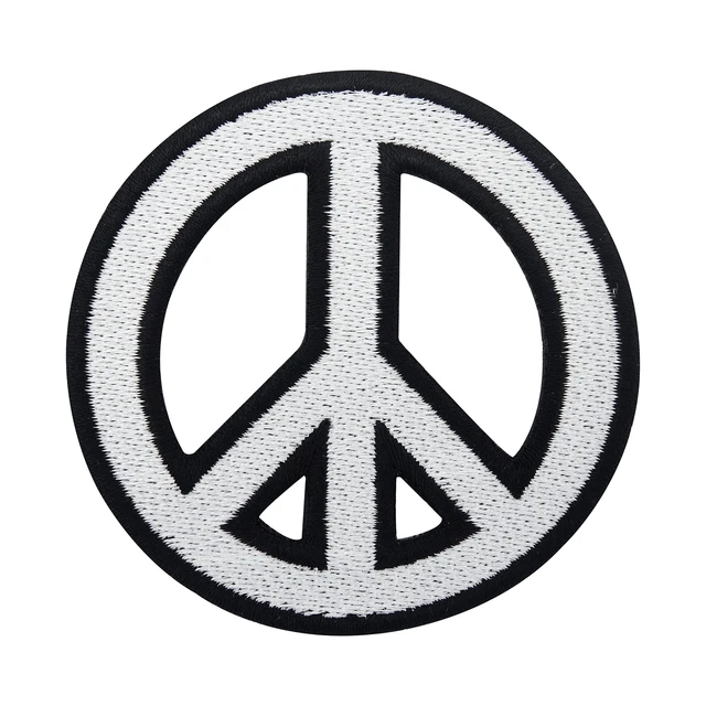Peace Zeichen Patch zum Aufbügeln | Hippie Bügelbild, Make Love not War Aufnäher